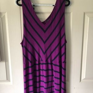 Striped sleeveless dress